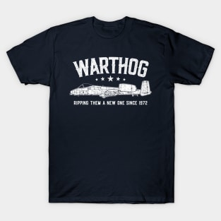 A-10 Thunderbolt Warthog US Aircraft Plane Airplane Funny Blueprint Vintage T-Shirt